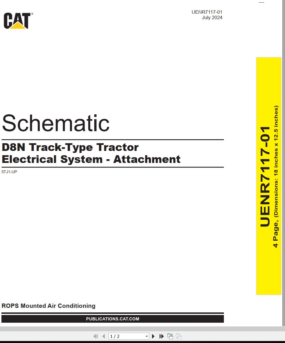 CAT Track Type Tractor D8N Electrical Schematic (1)