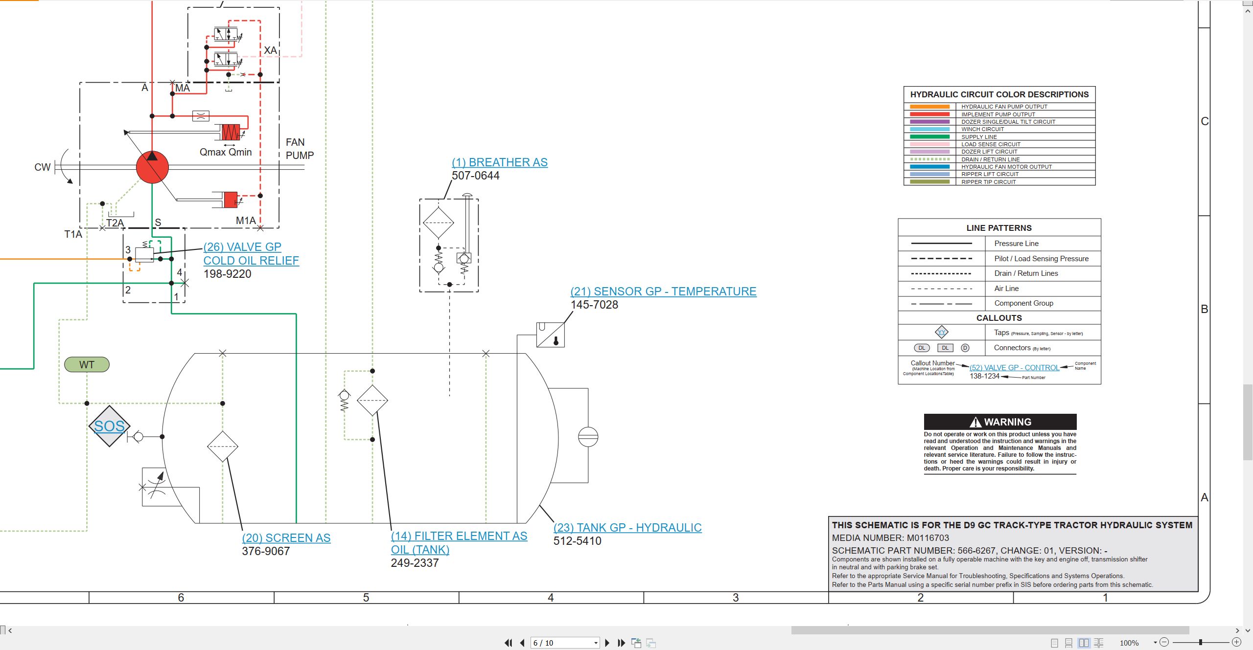 CAT Track Type Tractor D9 GC Electrical Hydraulic Schematic (3)