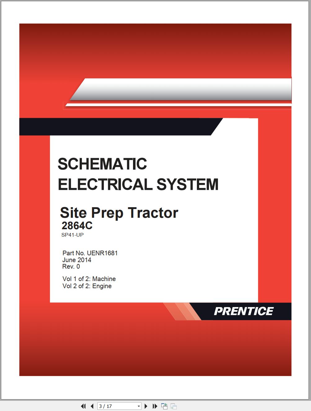 CAT Tractor 2864C Electrical Hydraulic Schematic (1)