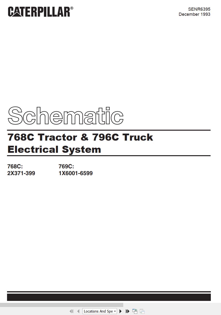 CAT Tractor 768C 796C Electrical Schematic SENR6395 00 1993 (1)