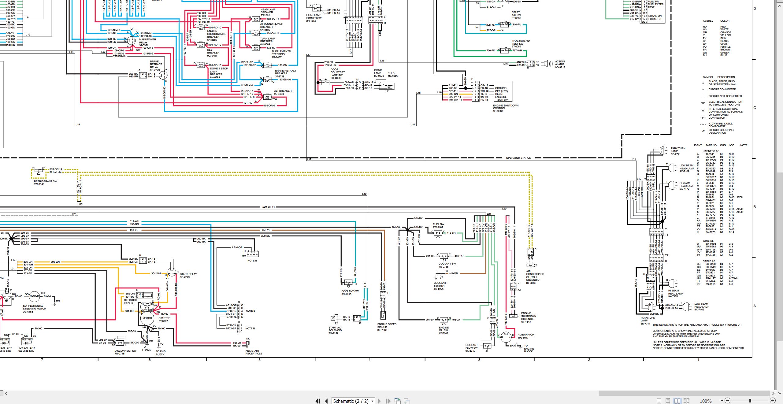 CAT Tractor 768C 796C Electrical Schematic SENR6395 00 1993 (2)