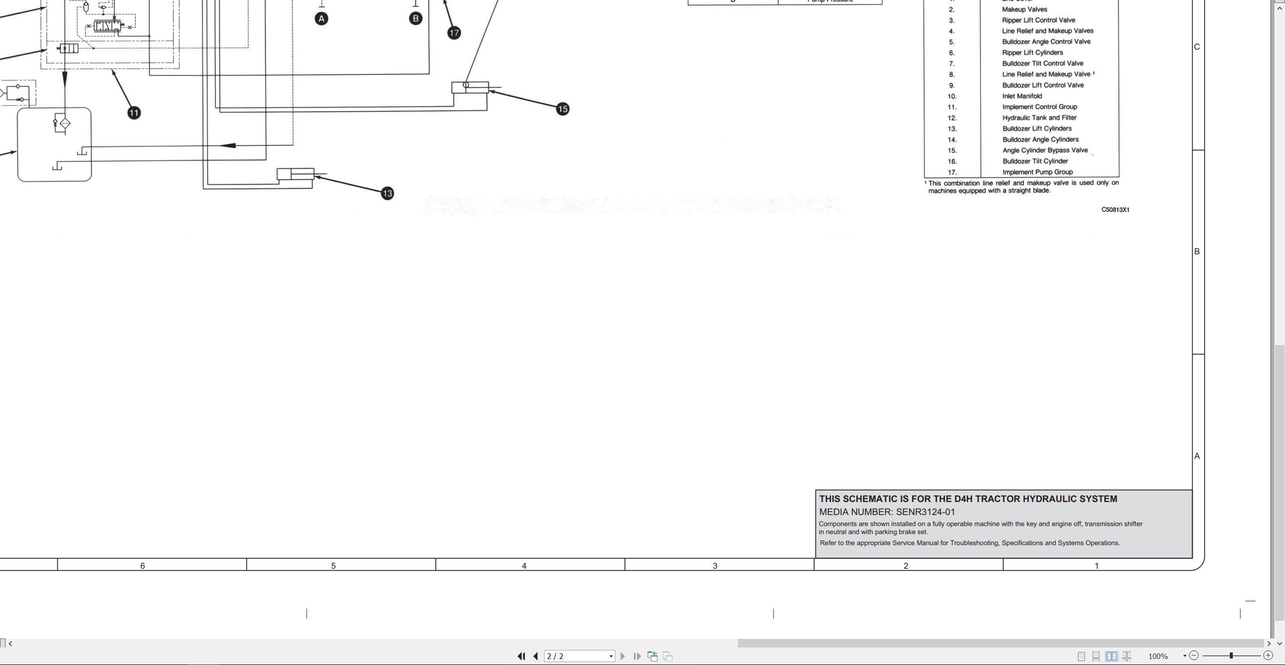CAT Tractor D4H Hydraulic Schematic SENR3124 01 2012 (2)