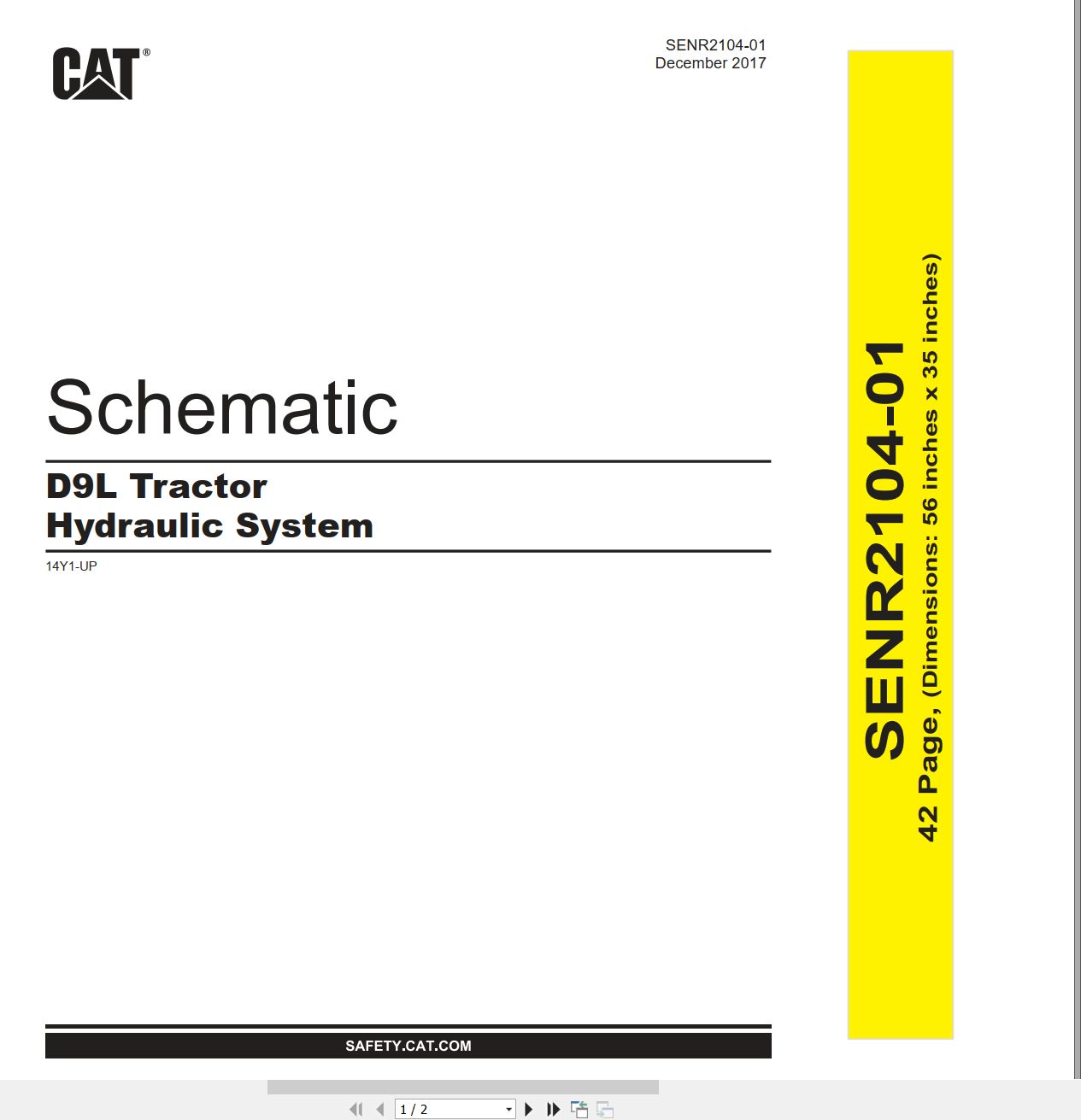 CAT Tractor D9L Hydraulic Schematic SENR2104 01 2017 (1)