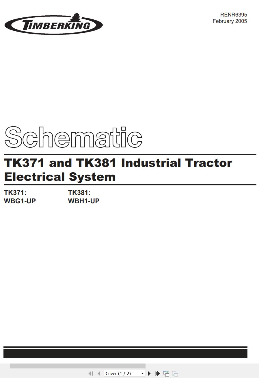 CAT Tractor TK371 Electrical Hydraulic Schematic (1)