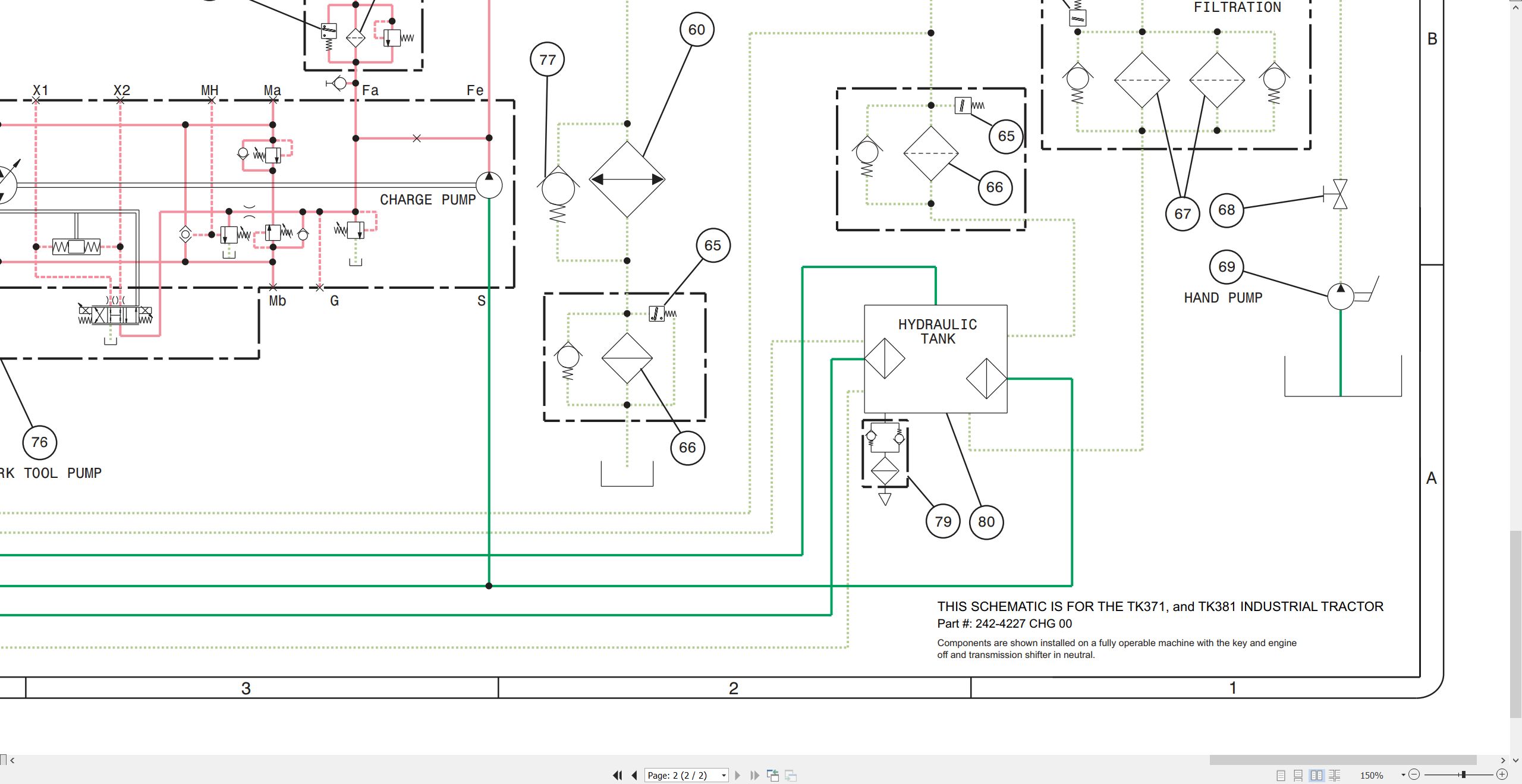 CAT Tractor TK371 Electrical Hydraulic Schematic (3)