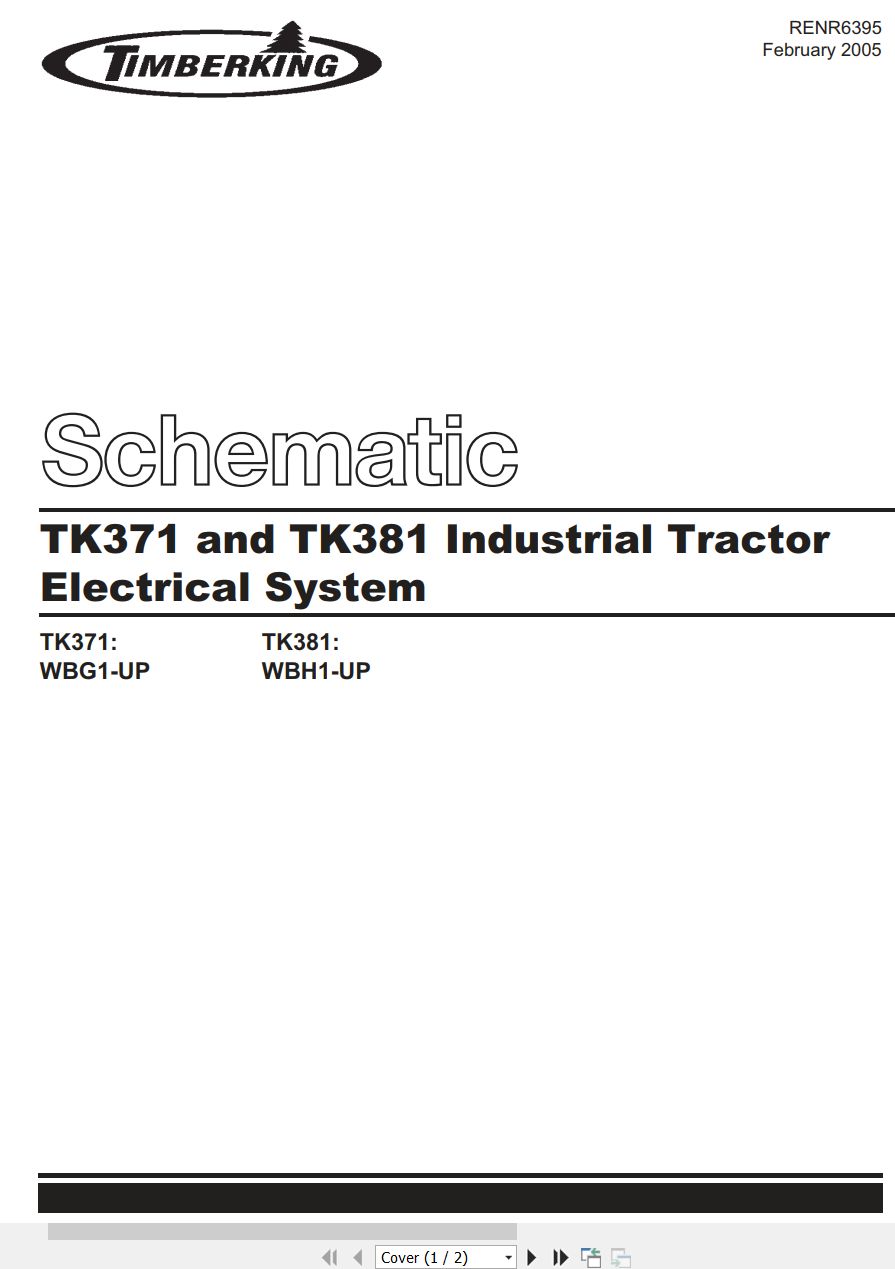 CAT Tractor TK381 Electrical Hydraulic Schematic (1)
