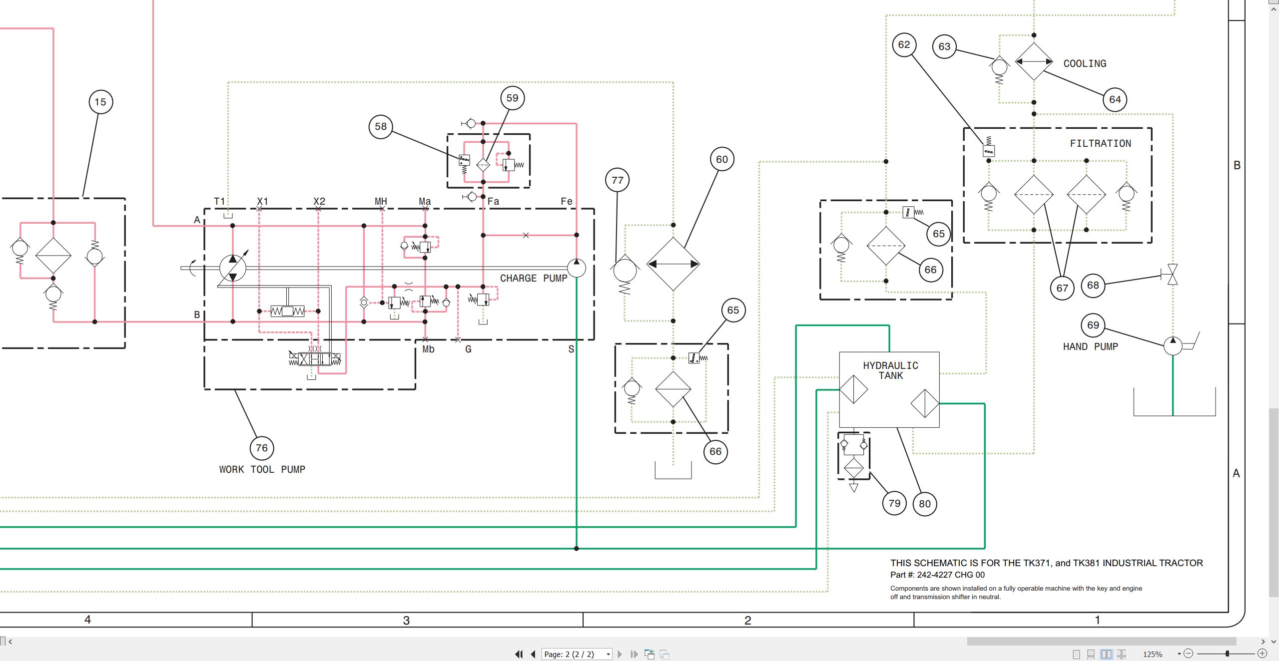 CAT Tractor TK381 Electrical Hydraulic Schematic (3)