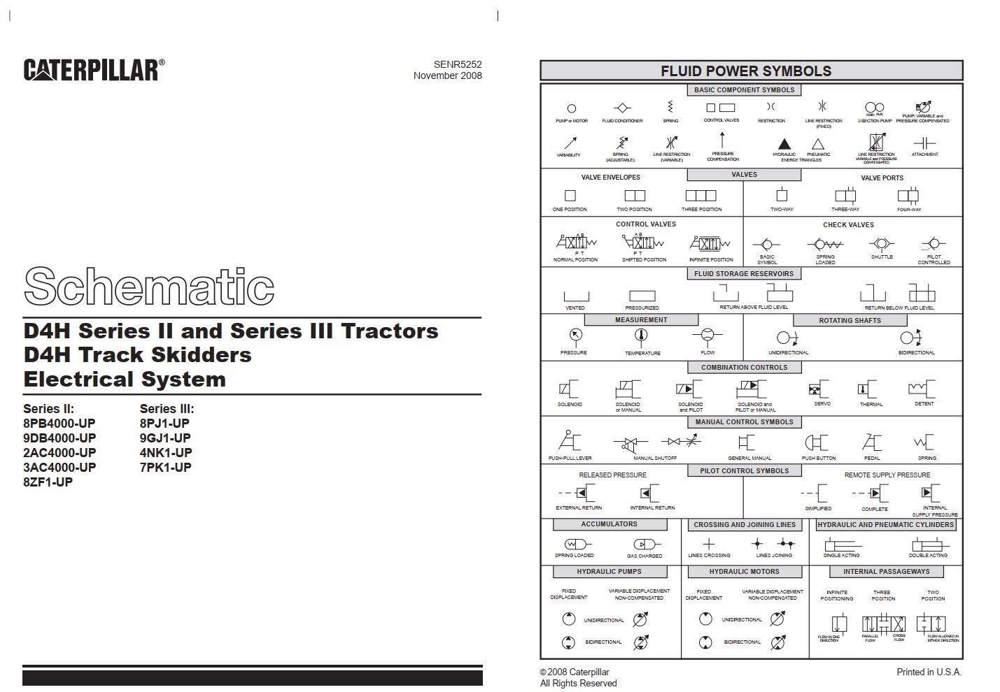 CAT Tractors D4H III Electrical Schematic SENR5252 00 2008 (1)