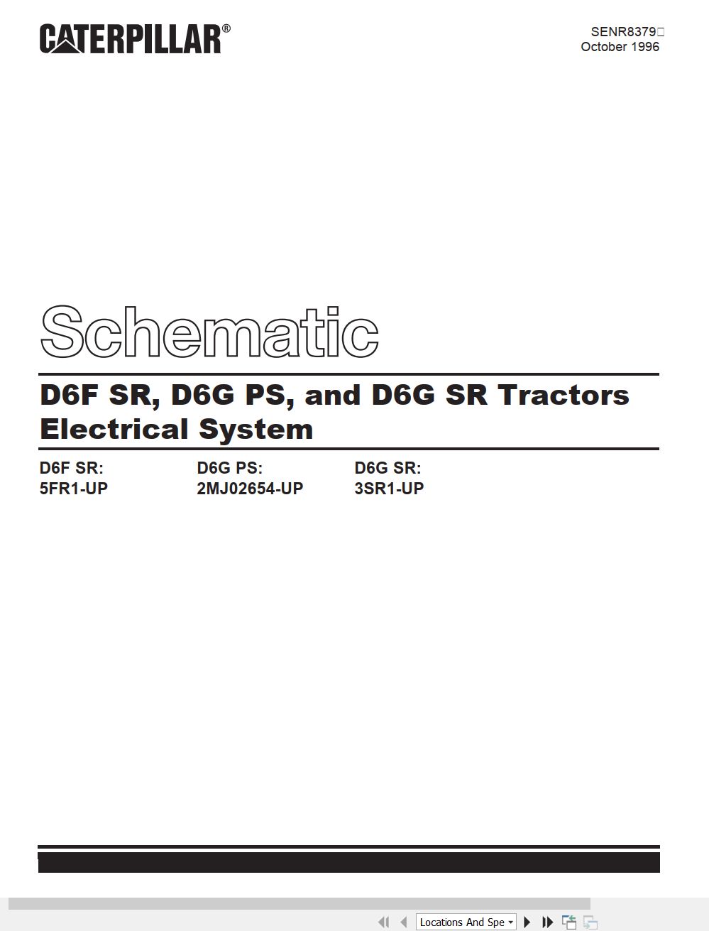CAT Tractors D6F SR to D6G PS Electrical Schematic SENR8379 00 1996 (1)