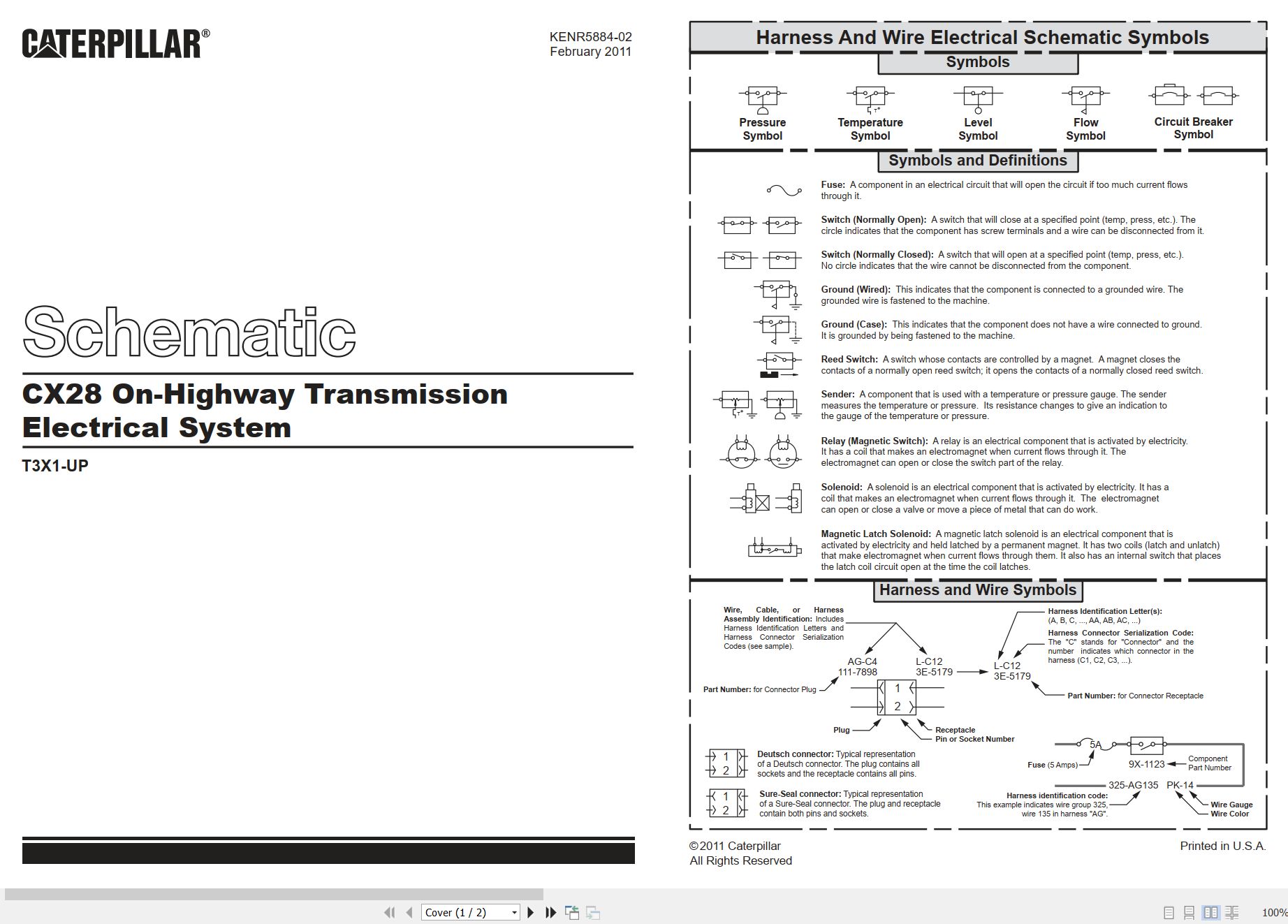 CAT Transmission CX28 Electrical Schematic (1)