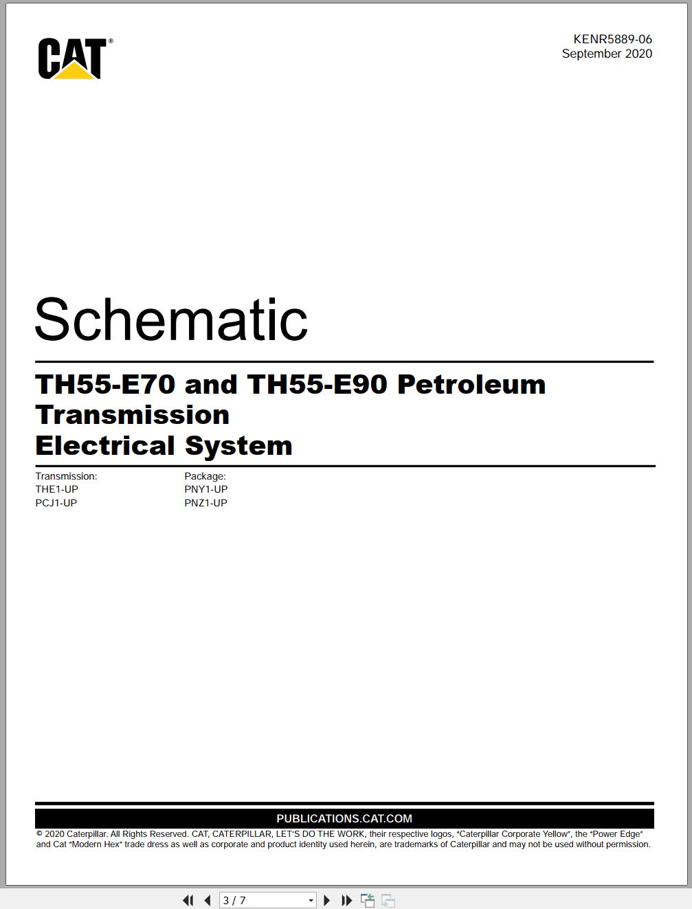 CAT Transmission TH55 E90 Electrical Schematic (1)
