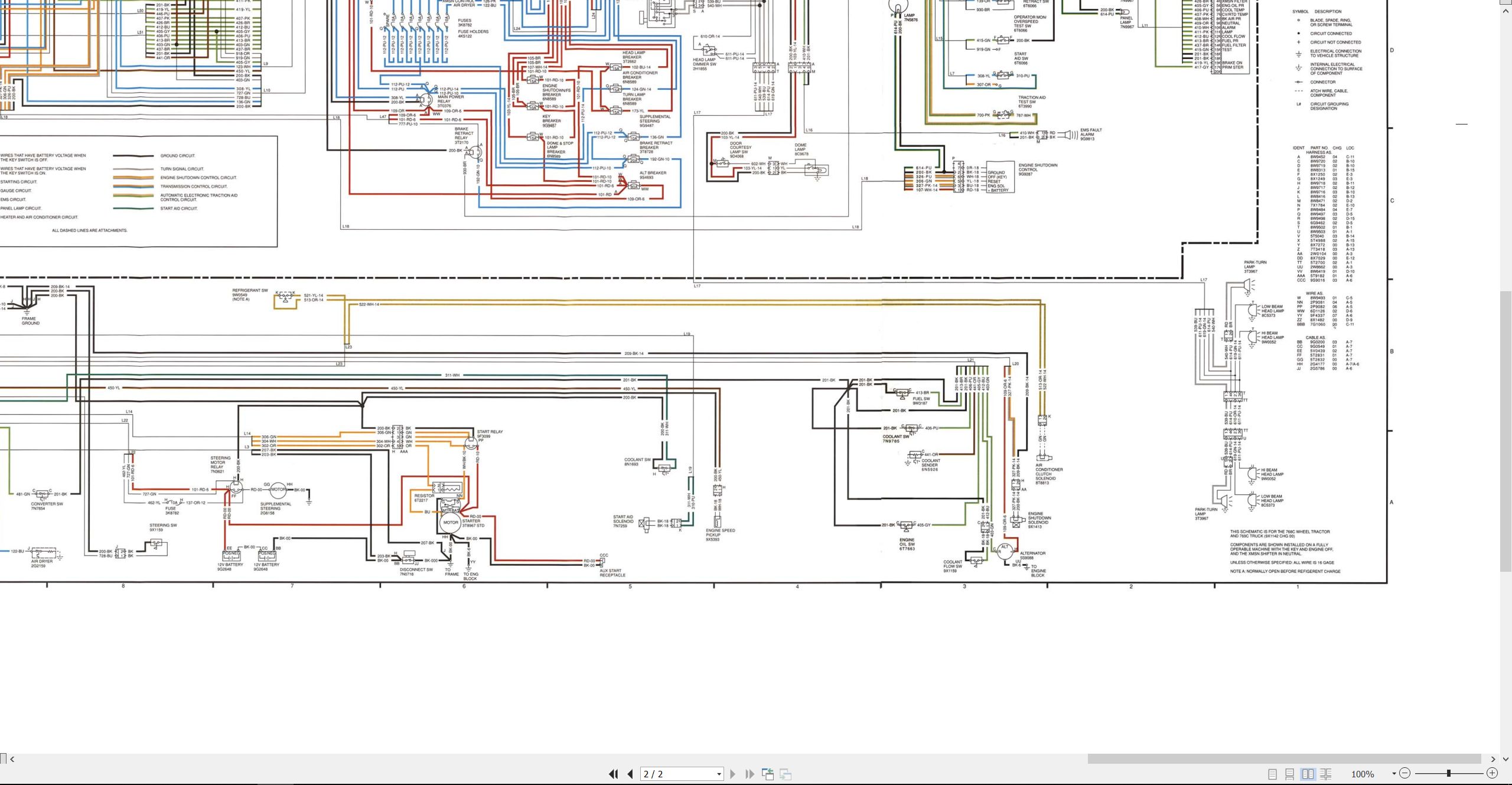 CAT Truck 768C 769C Electrical Schematic SENR4793 00 1991 (2)