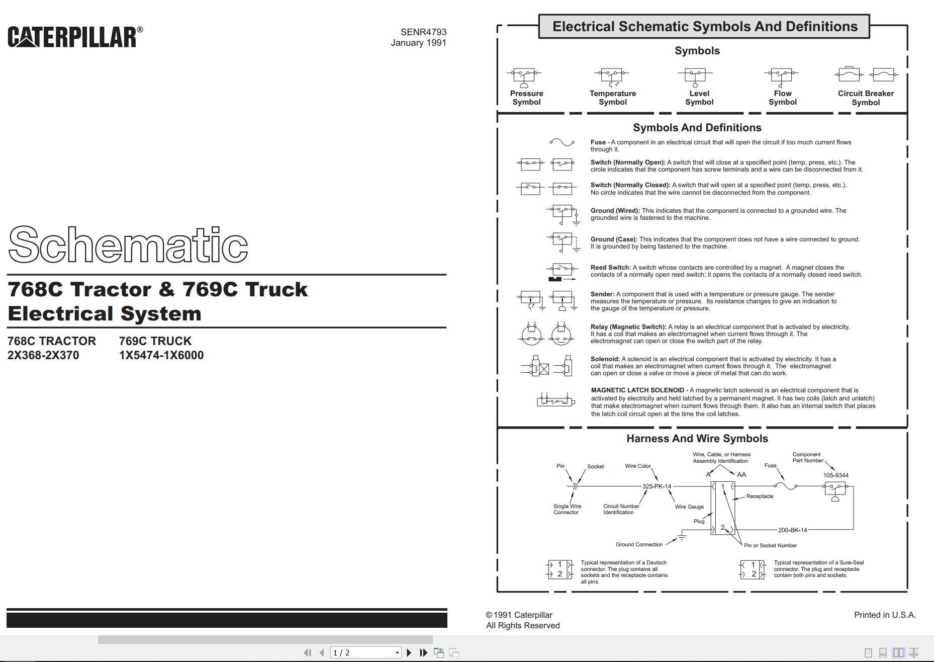 CAT Truck 768C Electrical Schematic (1)
