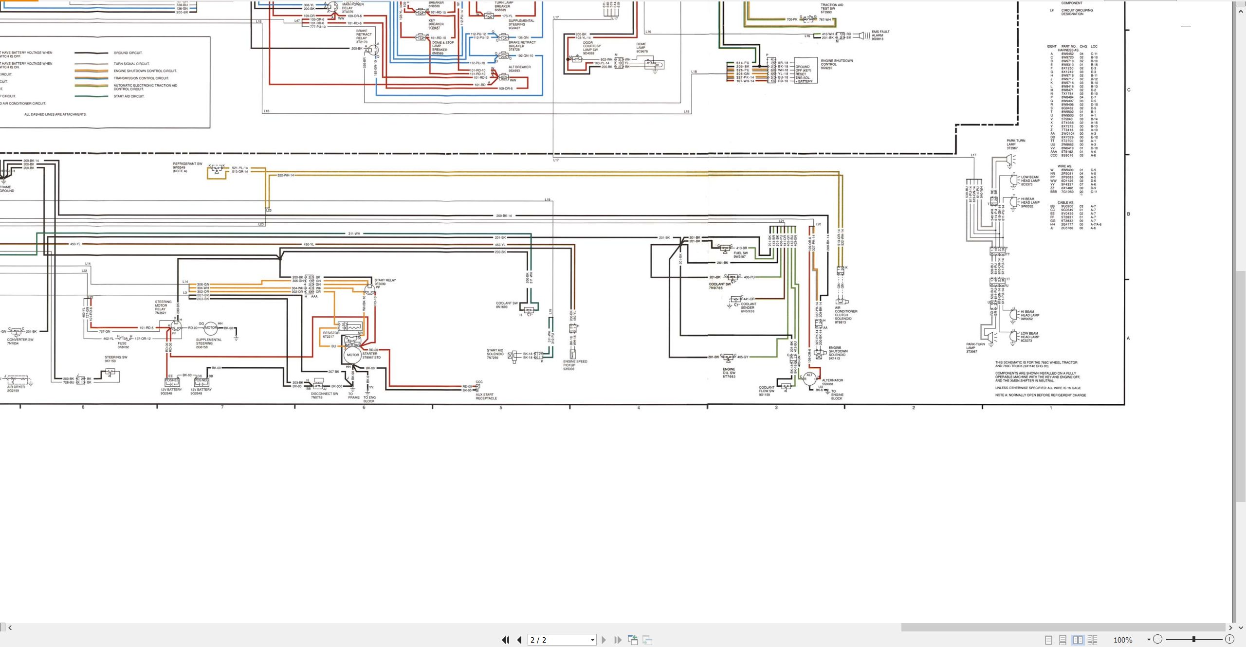 CAT Truck 768C Electrical Schematic (2)