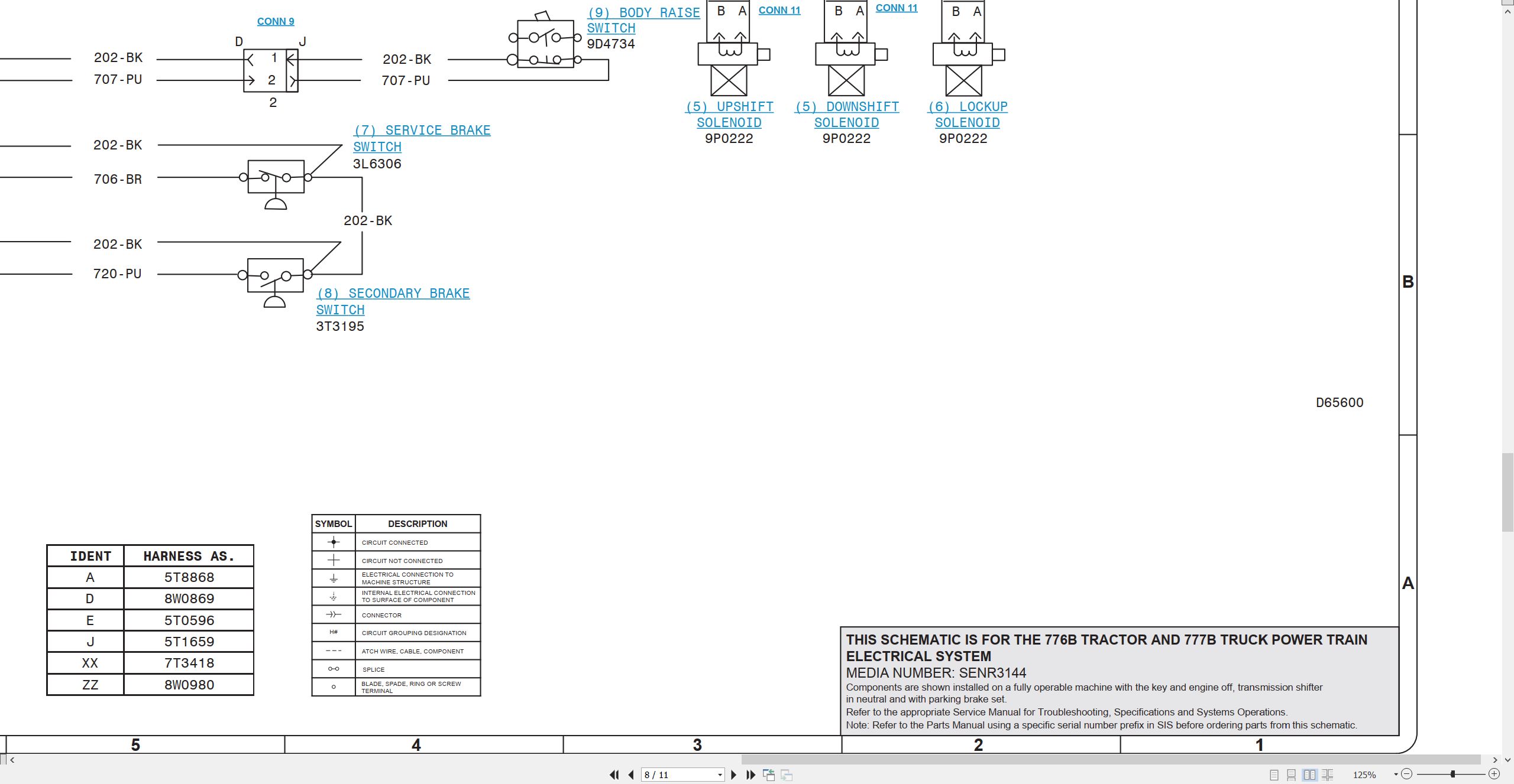 CAT Truck 776B Electrical Schematic (2)