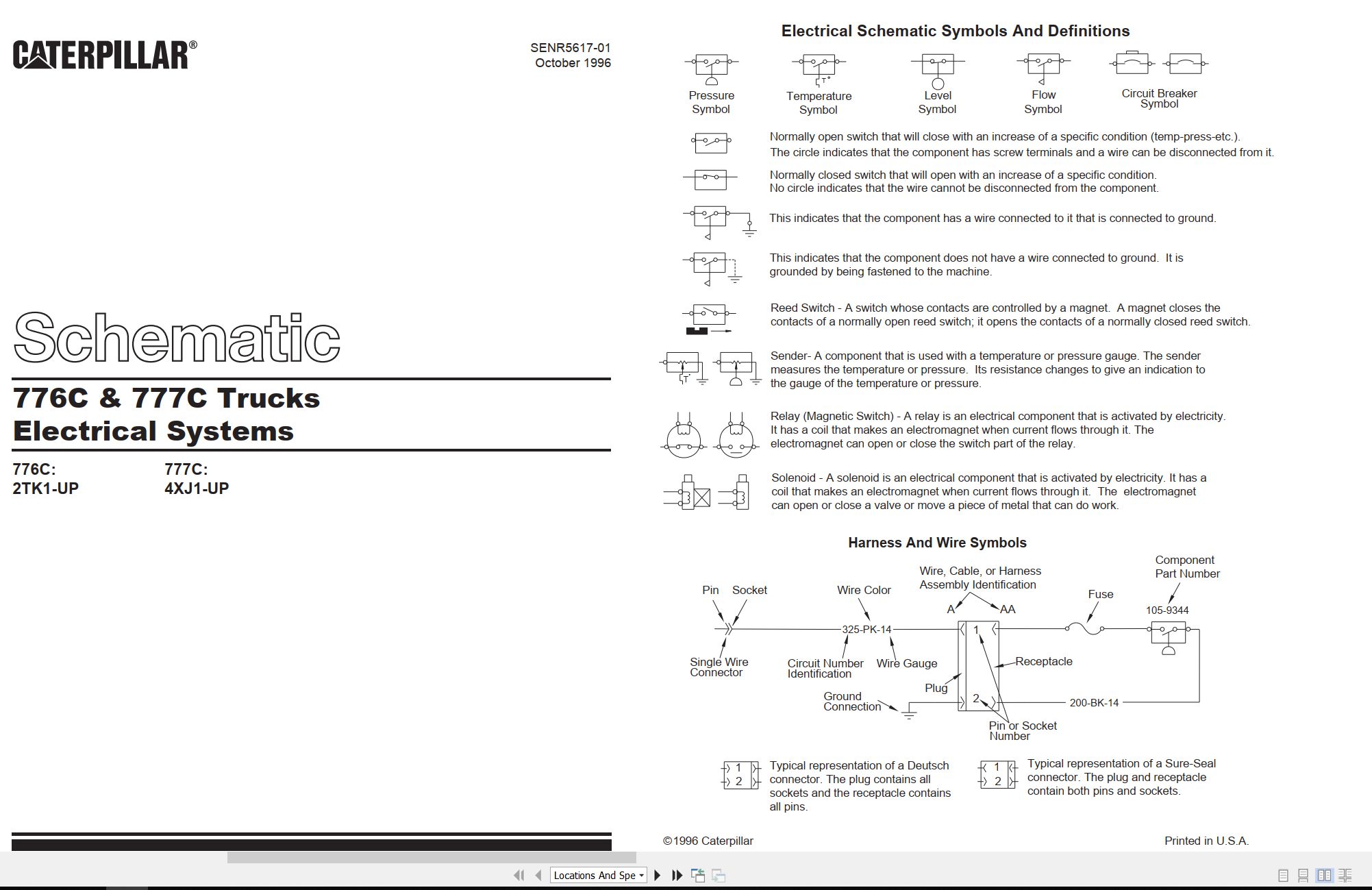 CAT Truck 776C Electrical Schematic SENR5617 01 1996 (1)