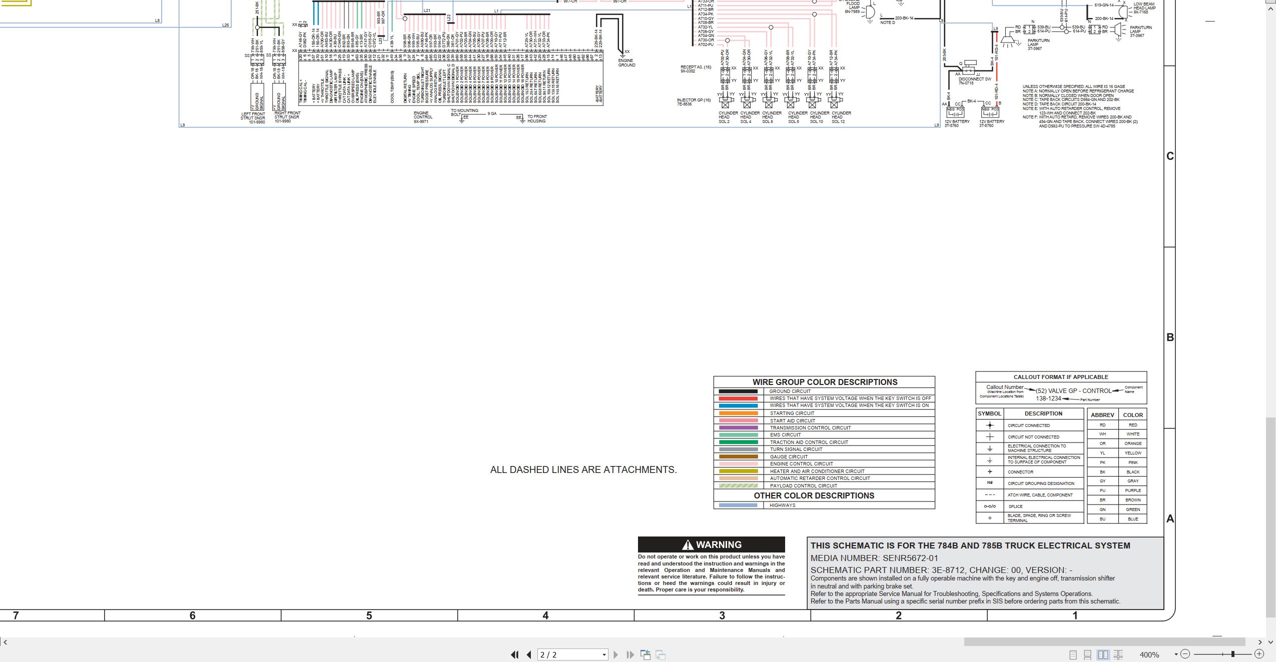 CAT Truck 784B 785B Electrical Schematic SENR5672 01 (2)