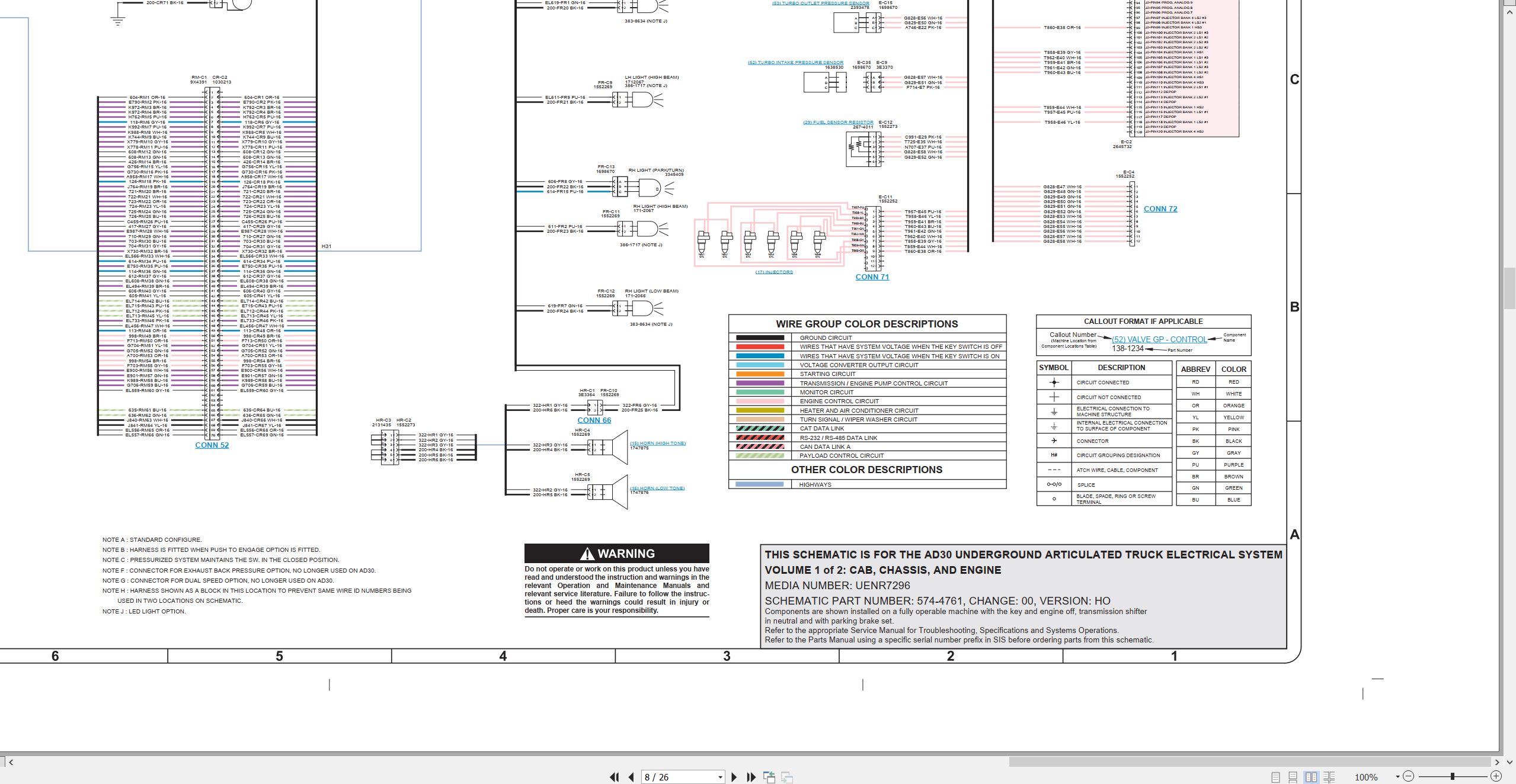 CAT Underground Articulated Truck AD30 Electrical Hydraulic Schematic (2)