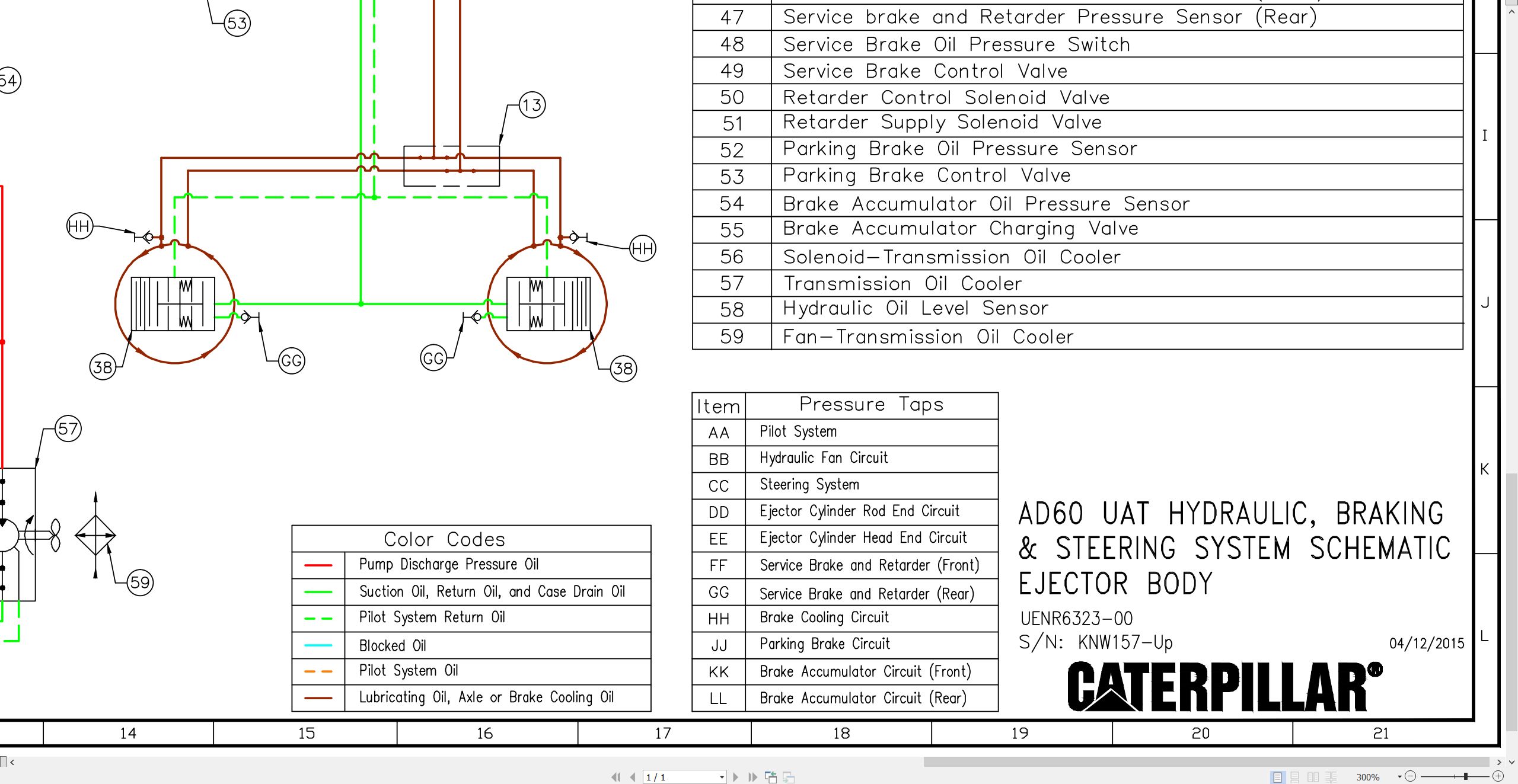 CAT Underground Articulated Truck AD60 Electrical Hydraulic Schematic (3)