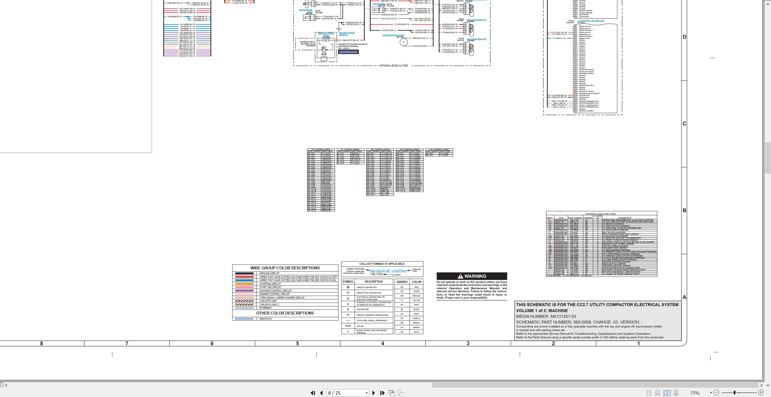 CAT Utility Compactor CC2.7 Electrical Hydraulic Schematic (2)