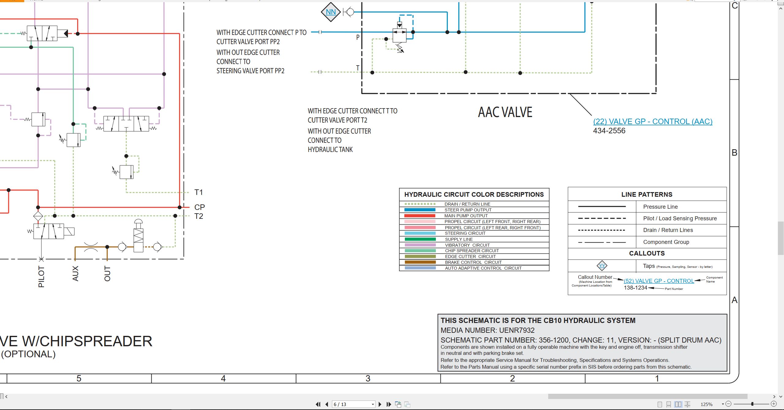 CAT Vibratory Asphalt Compactor CB10 Electrical Hydraulic Schematic (3)