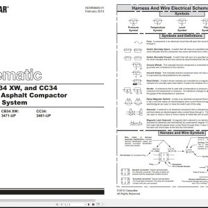 CAT Vibratory Asphalt Compactor CB34 XW Electrical Hydraulic Schematic (1)