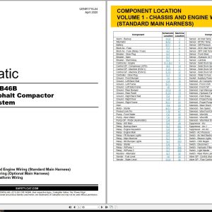 CAT Vibratory Asphalt Compactor CB46B Electrical Hydraulic Schematic (1)
