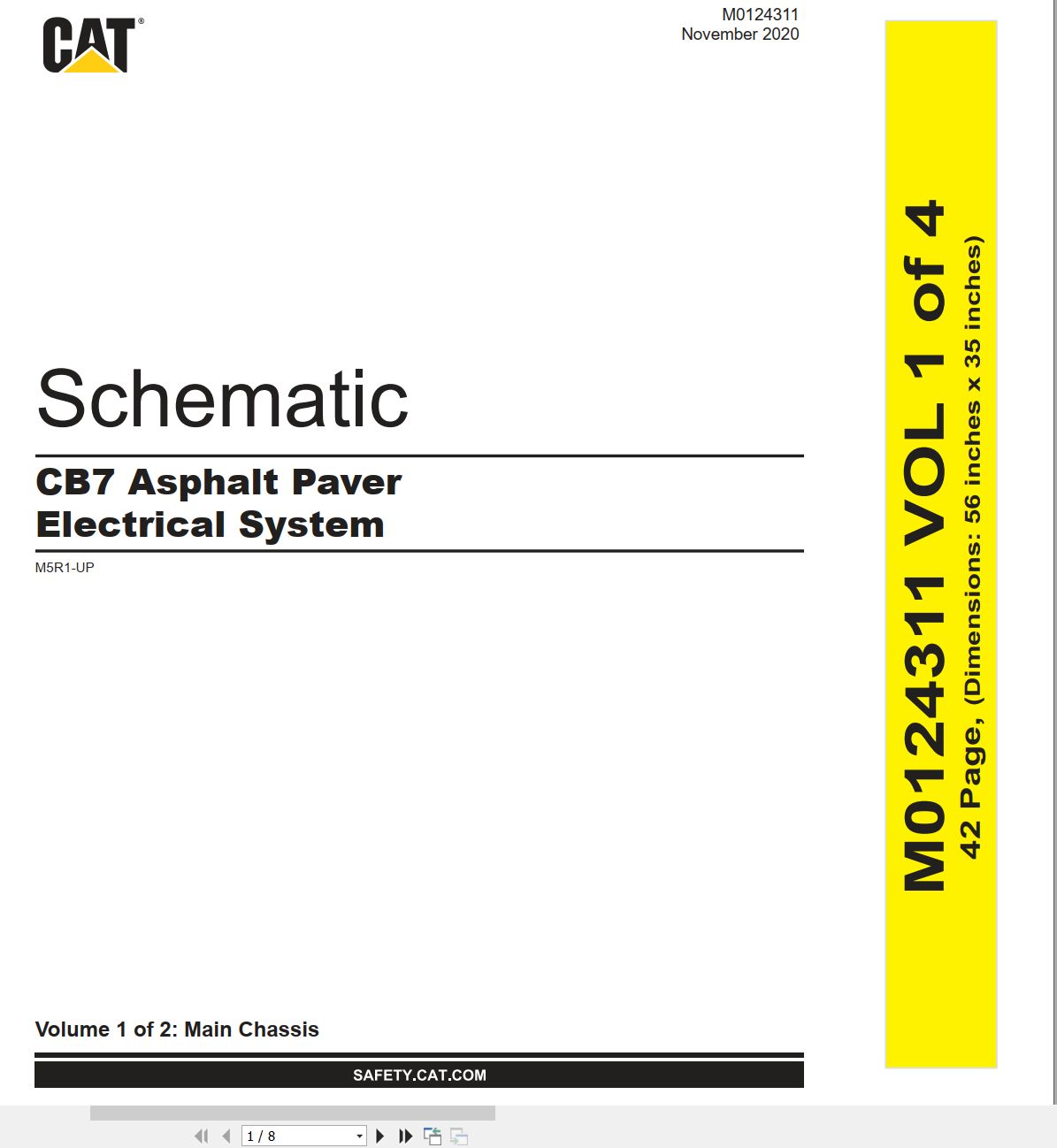 CAT Vibratory Asphalt Compactor CB7 Electrical Hydraulic Schematic (1)