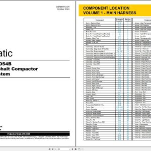 CAT Vibratory Asphalt Compactor CD54B Electrical Hydraulic Schematic (1)