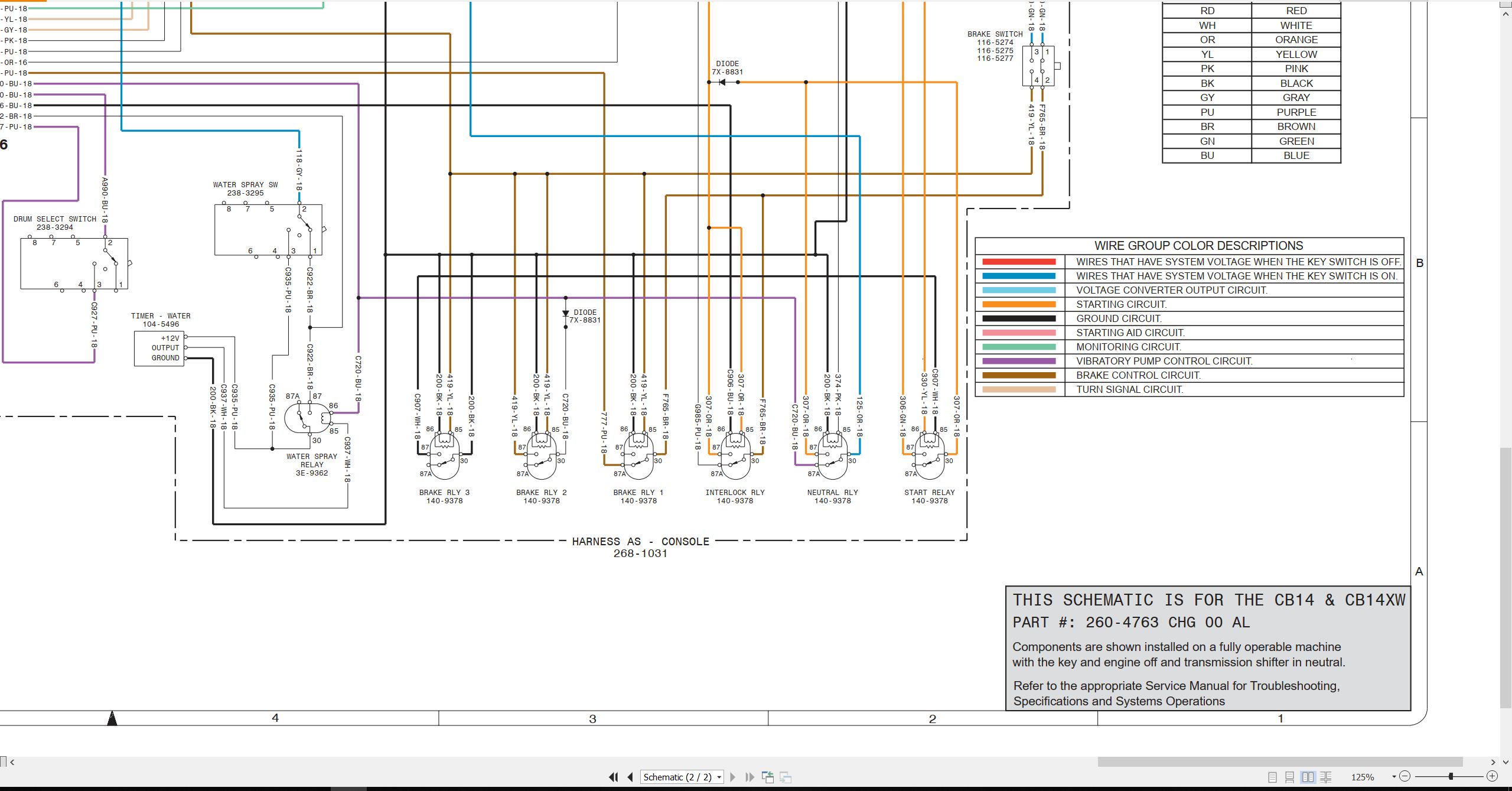 CAT Vibratory Compactor CB 14 Electrical Hydraulic Schematic (2)