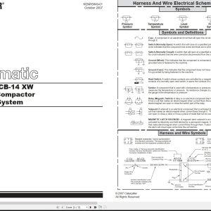 CAT Vibratory Compactor CB 14 XW Electrical Hydraulic Schematic (1)