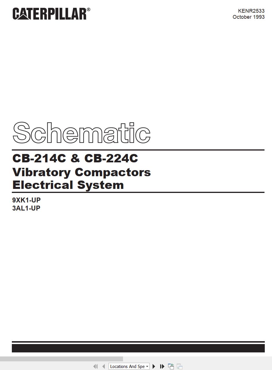 CAT Vibratory Compactor CB 214C Electrical Hydraulic Schematic (1)