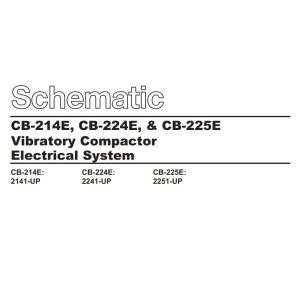 CAT Vibratory Compactor CB 214E Electrical Hydraulic Schematic (1)