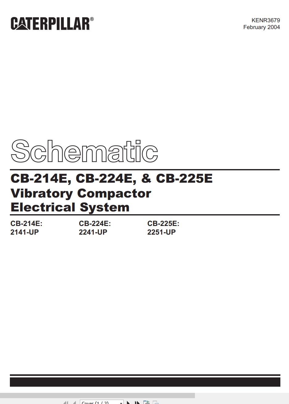 CAT Vibratory Compactor CB 214E Electrical Hydraulic Schematic (1)
