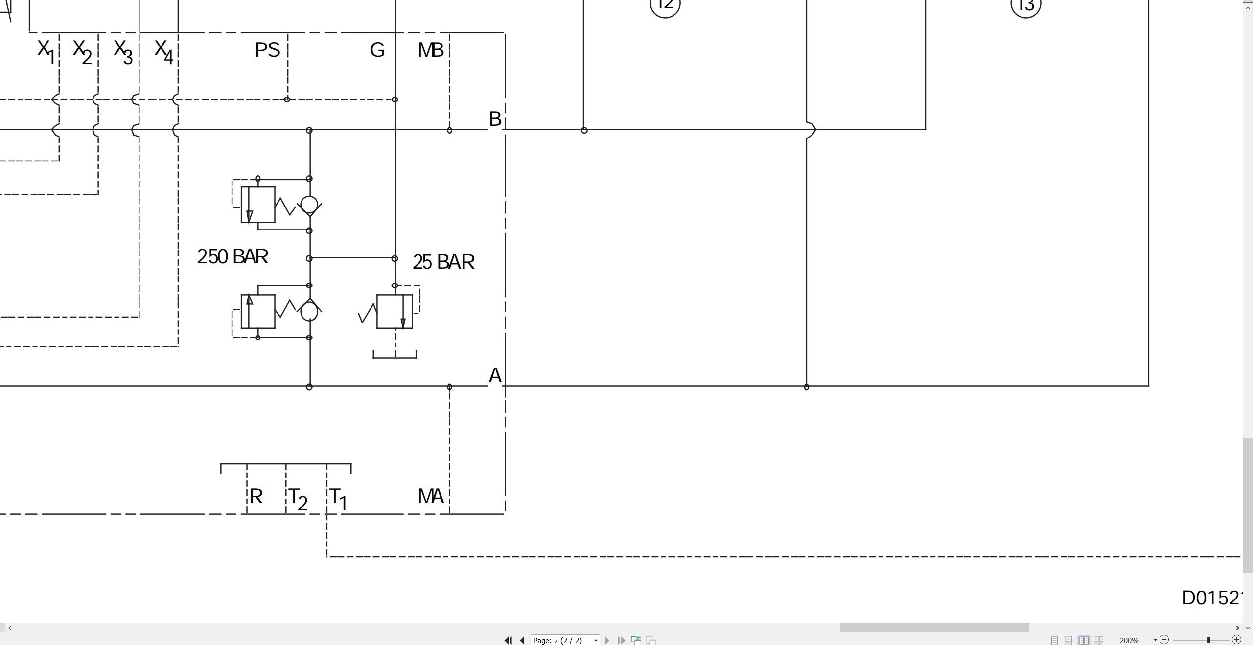 CAT Vibratory Compactor CB 224C Electrical Hydraulic Schematic (3)