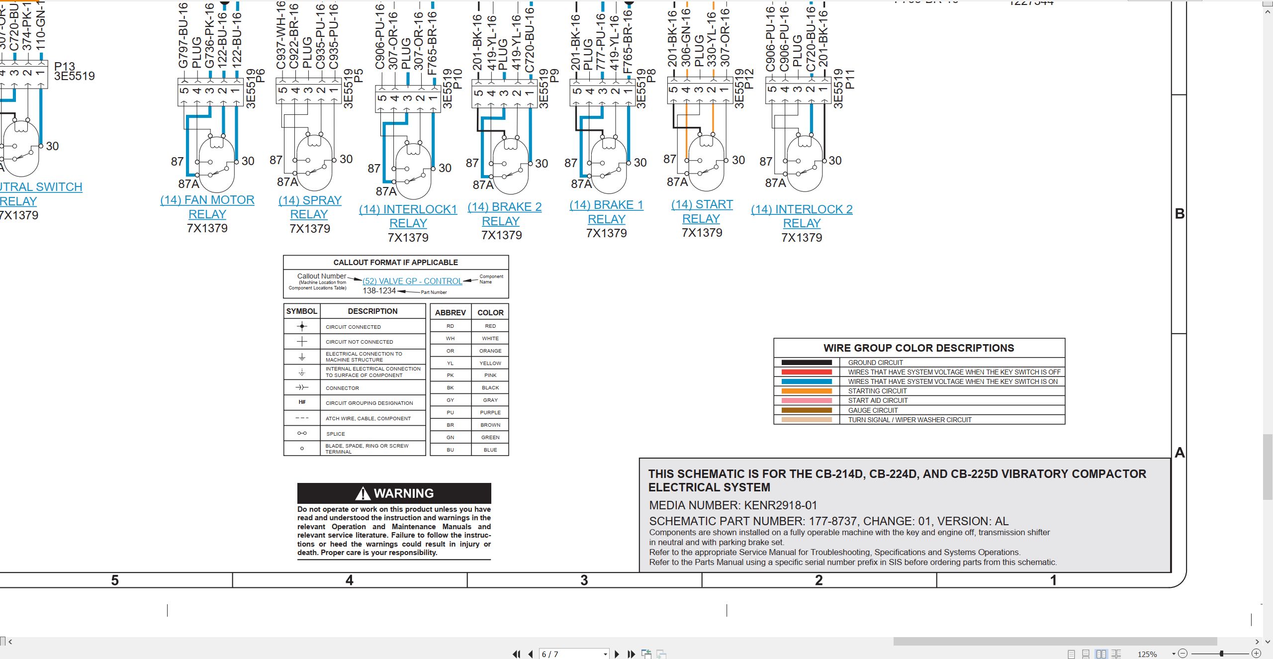 CAT Vibratory Compactor CB 224D Electrical Hydraulic Schematic (2)