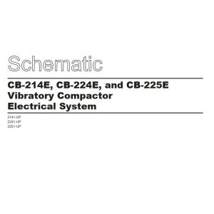CAT Vibratory Compactor CB 224E Electrical Hydraulic Schematic (1)