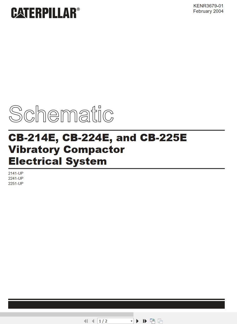 CAT Vibratory Compactor CB 224E Electrical Hydraulic Schematic (1)
