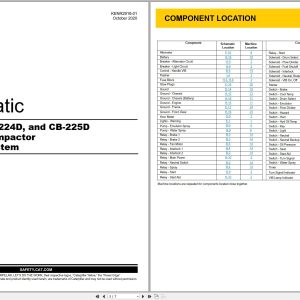 CAT Vibratory Compactor CB 225D Electrical Hydraulic Schematic (1)