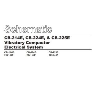 CAT Vibratory Compactor CB 225E Electrical Hydraulic Schematic (1)