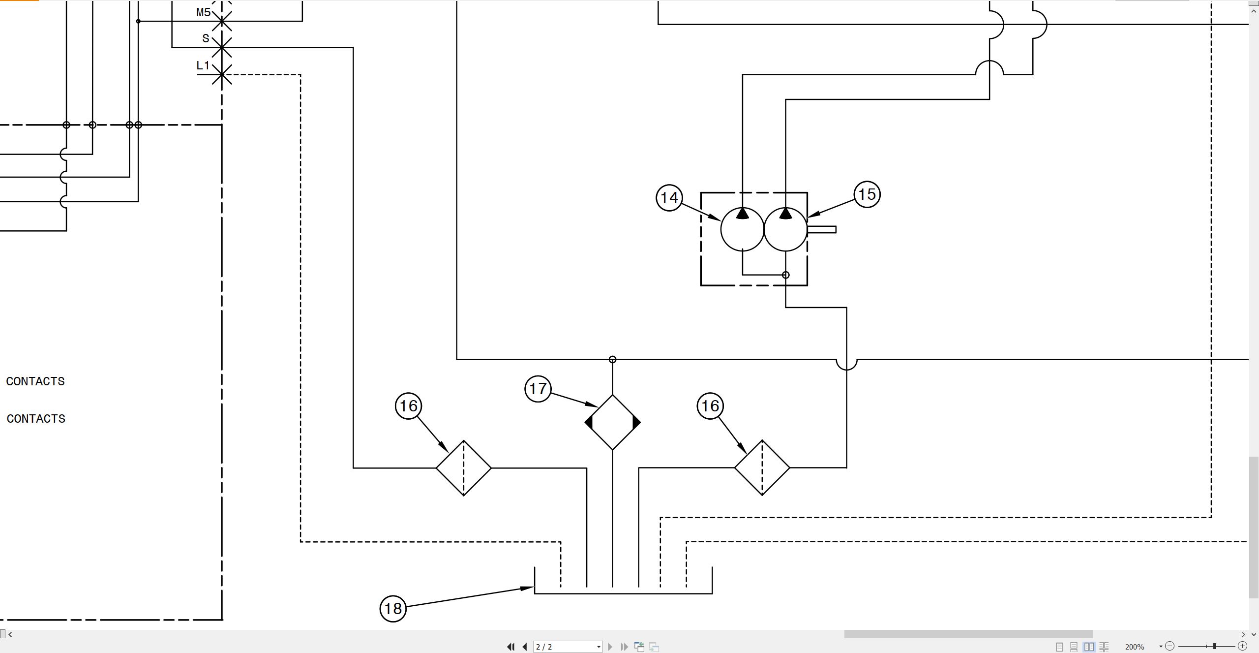 CAT Vibratory Compactor CB 334D Electrical Hydraulic Schematic (3)