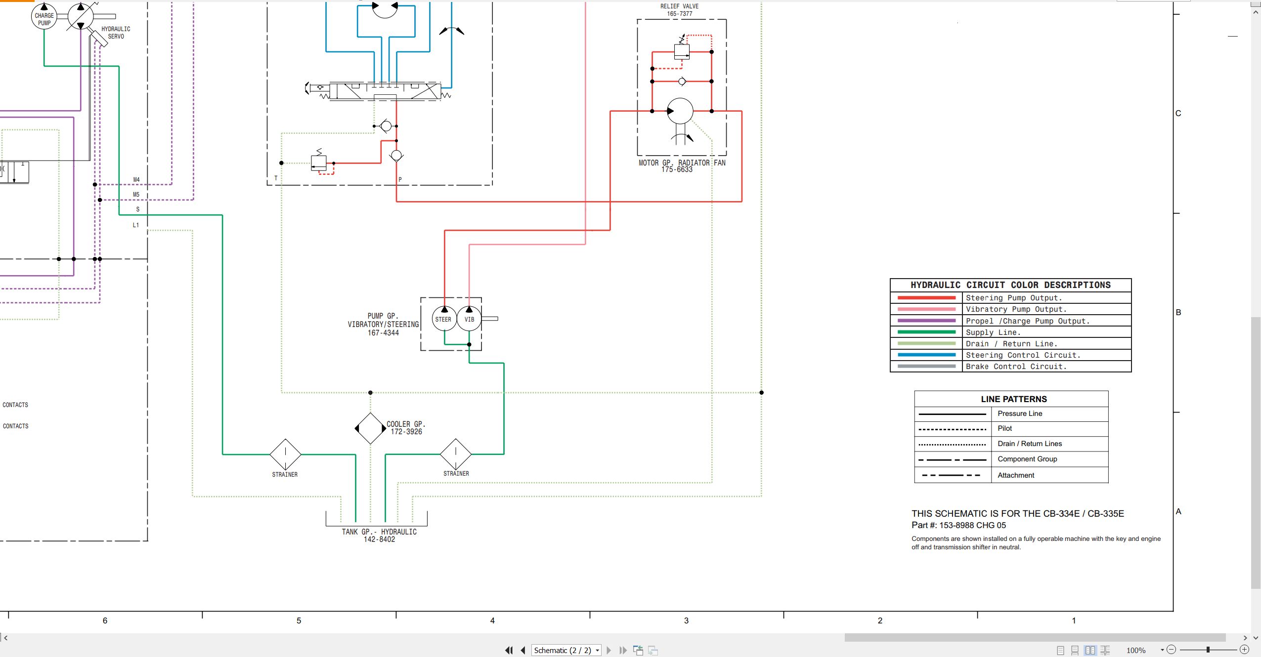 CAT Vibratory Compactor CB 334E Electrical Hydraulic Schematic (3)