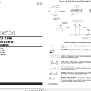 CAT Vibratory Compactor CB 335D Electrical Hydraulic Schematic (1)