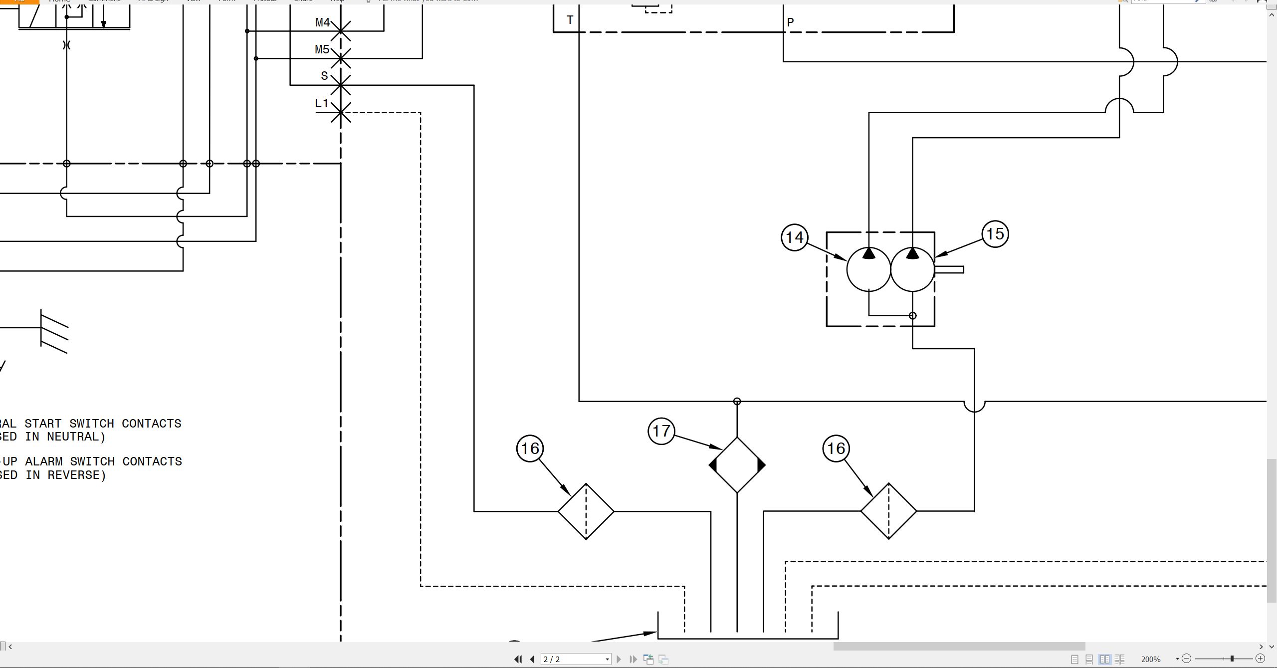 CAT Vibratory Compactor CB 335D Electrical Hydraulic Schematic (3)