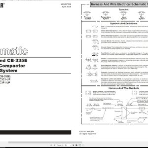 CAT Vibratory Compactor CB 335E Electrical Schematic KENR7109 00 2006 (1)