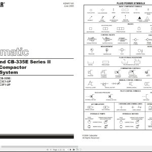 CAT Vibratory Compactor CB 335E II Hydraulic Schematic KENR7105 00 2006 (1)