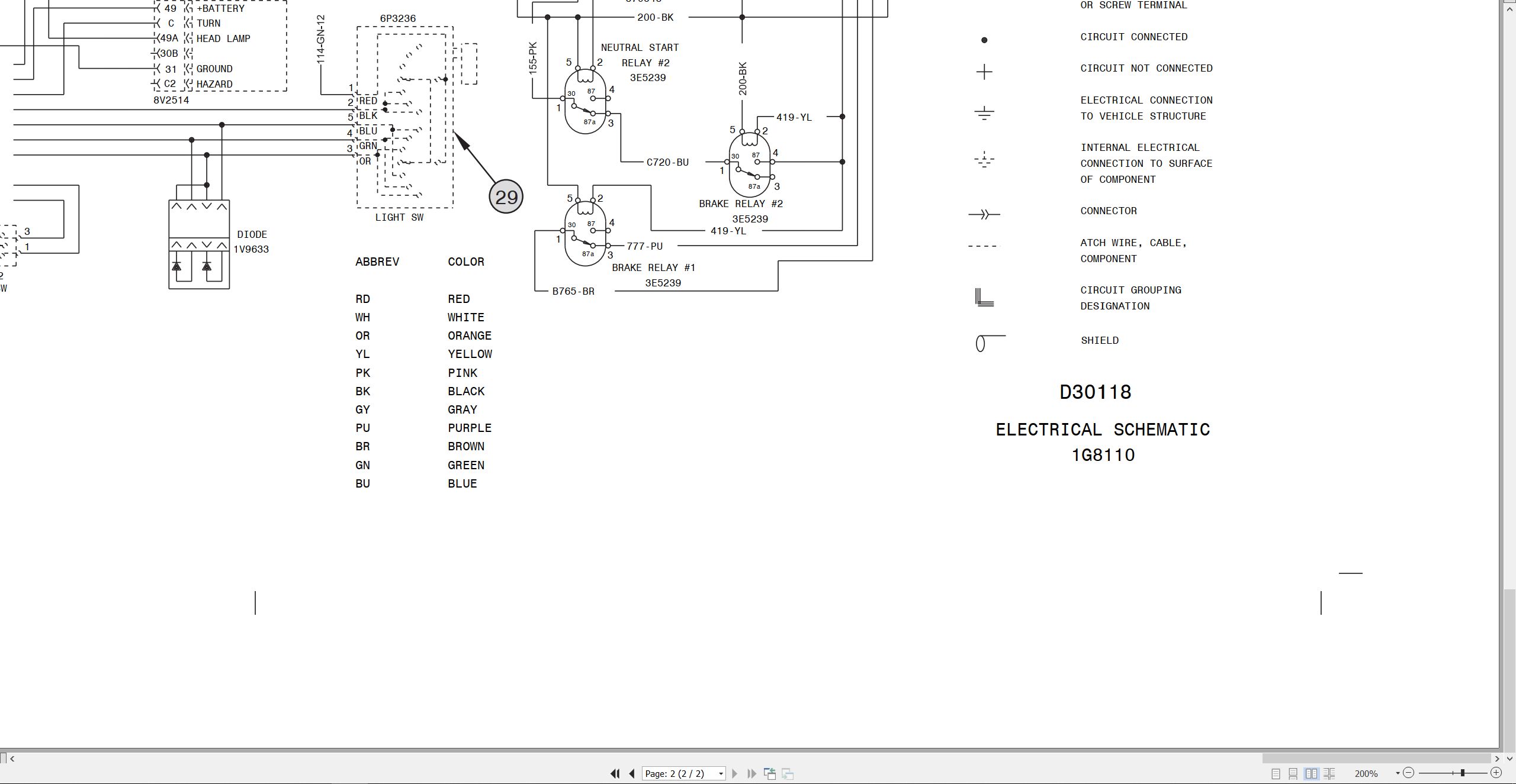 CAT Vibratory Compactor CB 434B Electrical Schematic KENR2619 01 1995 (2)