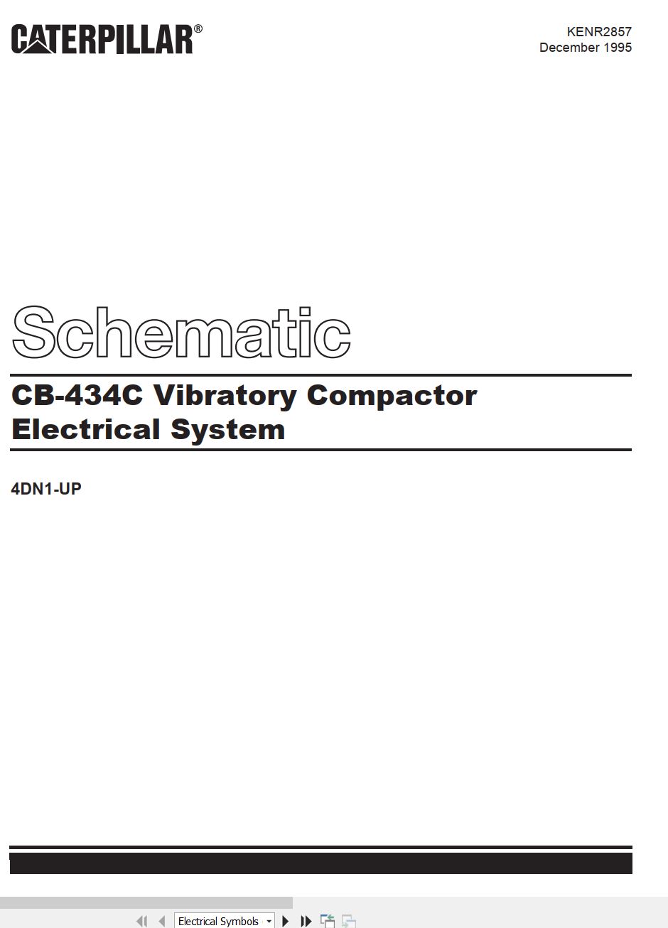 CAT Vibratory Compactor CB 434C Electrical Schematic KENR2857 00 1995 (1)