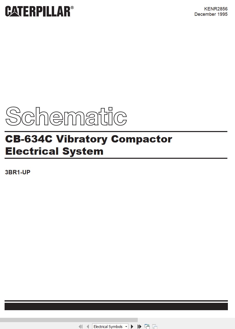 CAT Vibratory Compactor CB 534 Electrical Schematic KENR2856 00 1995 (1)