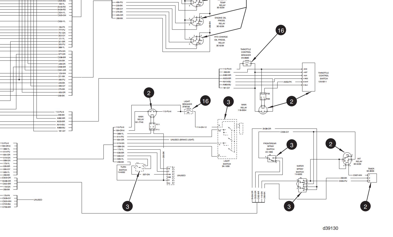 CAT Vibratory Compactor CB 534 Electrical Schematic KENR2856 00 1995 (2)